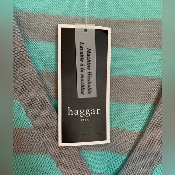 Teal and grey Haggar cardigan size XL - Picture 2 of 3